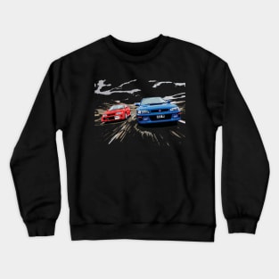 evo 6 TME vs sti 22B Crewneck Sweatshirt